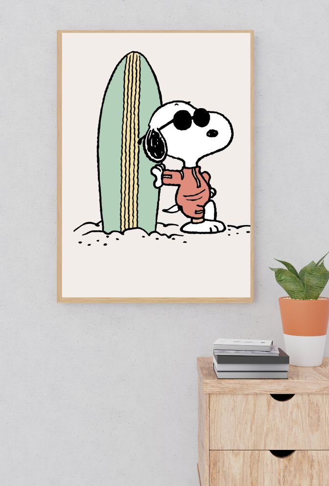 Surf's Up Snoopy: Beach Canvas Art
