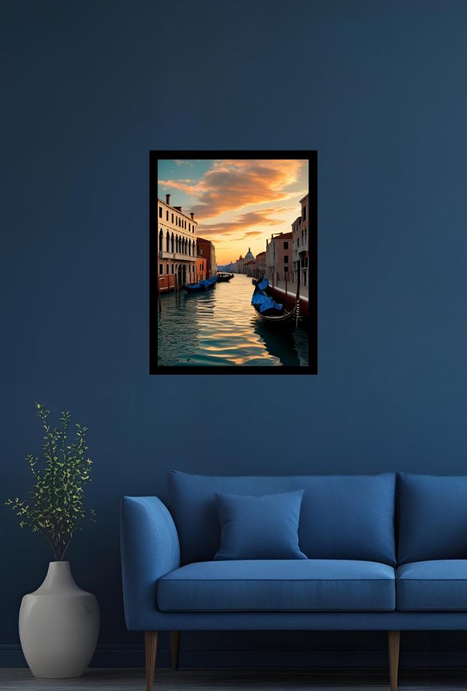 Ganfaner Venice Canvas Wall Art: Gondolas Glide, Canals Glow—Walls That Breathe Italian Charm