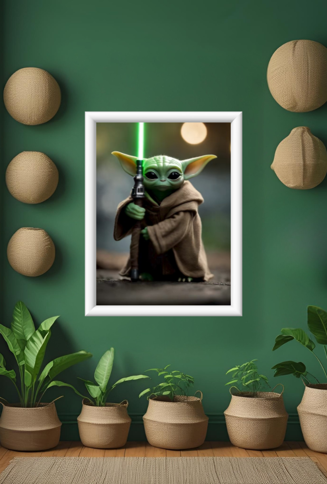 Ganfaner Yoda Canvas Wall Art: For Star Wars True Believers