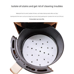 Round perforated air fryer paper non-stick uniform high temperature resistant disposable air fryer paper