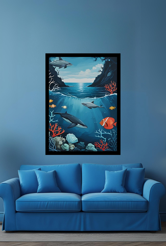 Wild Sea Fury: Canvas Art Capturing Ocean's Untamed Power-Ganfaner