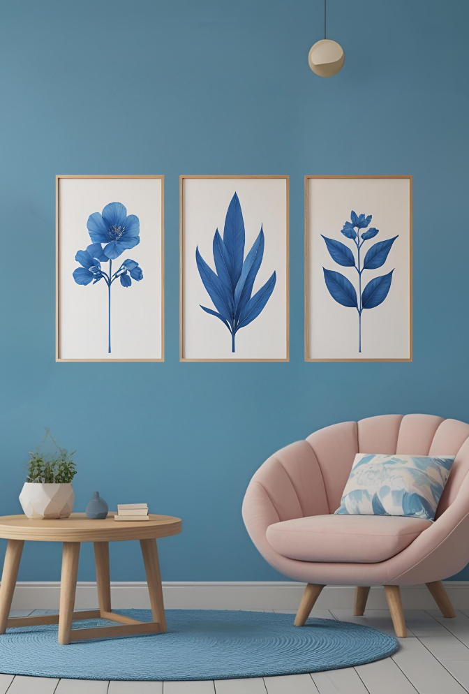 Cute Triplet Memory Wall Art Poster Canvas For Home-Ganfaner