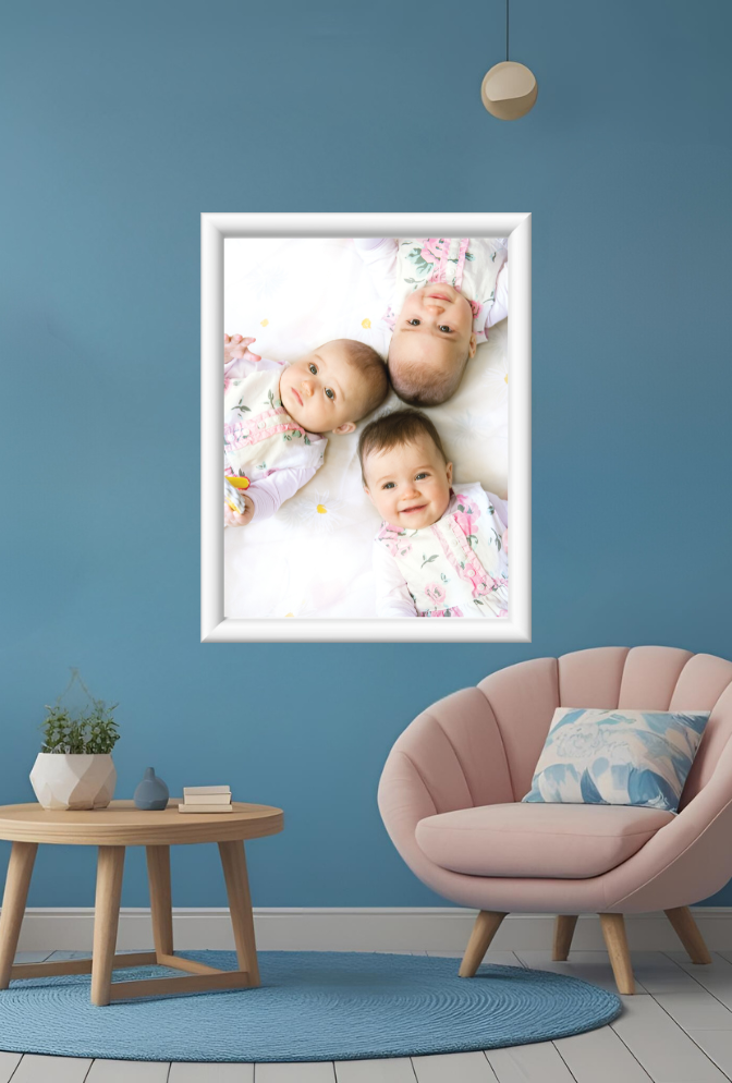 Cute Triplet Memory Wall Art Poster Canvas For Home-Ganfaner