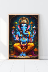 Auspicious Ganesha: Divine Canvas Art