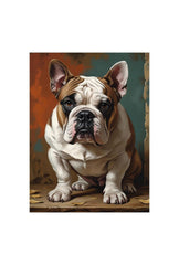 Bulldog Buddy: Regal Portrait Canvas