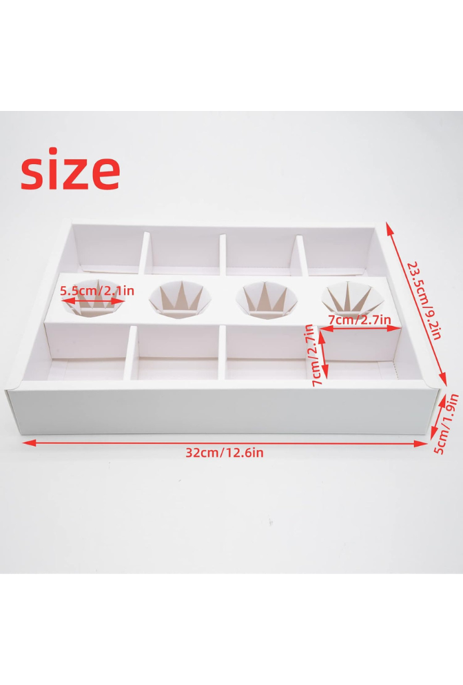 Ganfaner 10-Pack 8-Compartment Picnic Catering Boxes with Lids