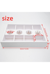 Ganfaner 10-Pack 8-Compartment Picnic Catering Boxes with Lids