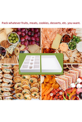 Ganfaner 10-Pack 8-Compartment Picnic Catering Boxes with Lids