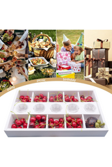 Ganfaner 10-Pack 8-Compartment Picnic Catering Boxes with Lids