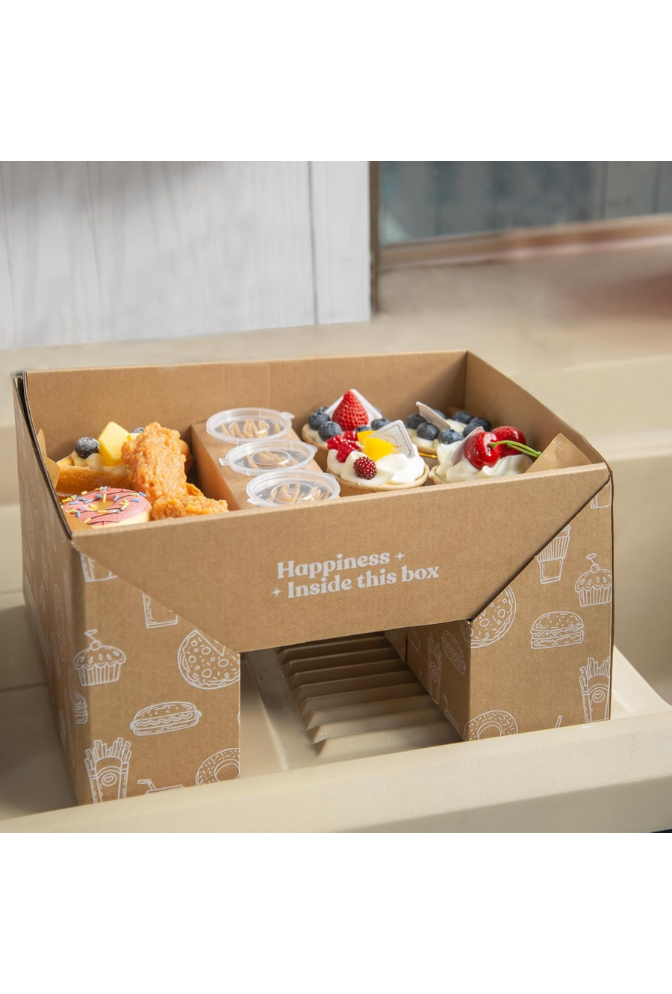 Ganfaner 10-Pack Grease-Proof Pastry Takeout Boxes with Lids