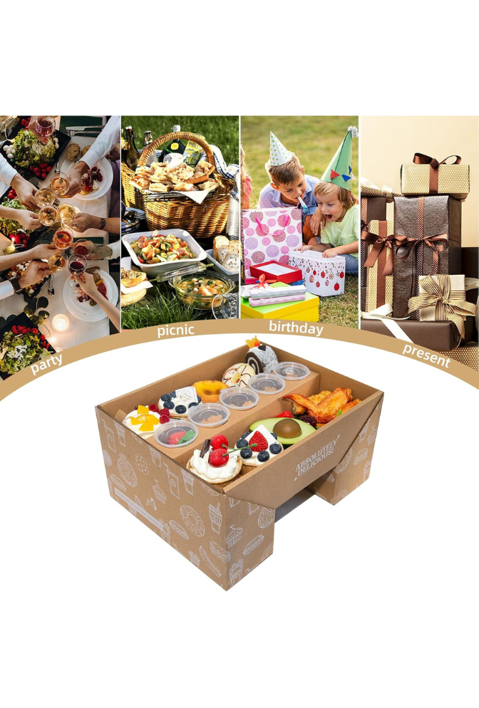 Ganfaner 10-Pack Grease-Proof Pastry Takeout Boxes with Lids