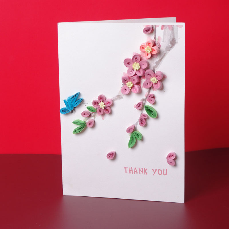 Handmade Quilling Paper Chinese New Year Greeting Card for Holiday