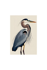 Heron Canvas Wall Art Poster