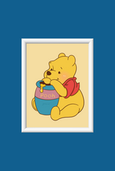 Ganfaner Winnie the Pooh Canvas Wall Art: Huggable Charm in Every Brushstroke