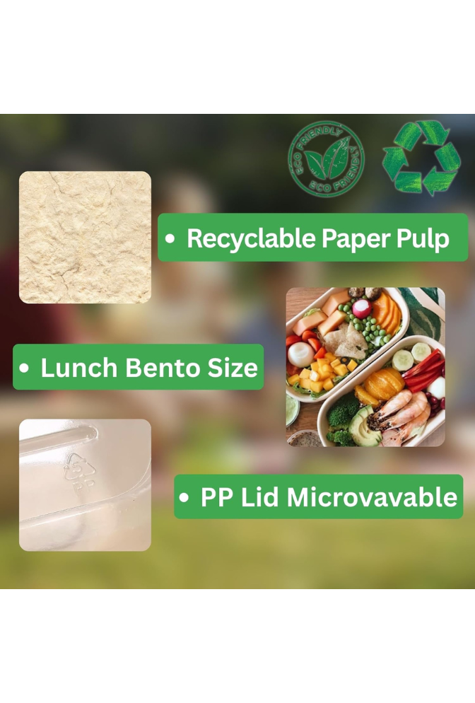 Large 35oz Paper Bowls with Lids – 50 Meal Prep Containers for Burrito & Takeout-Ganfaner