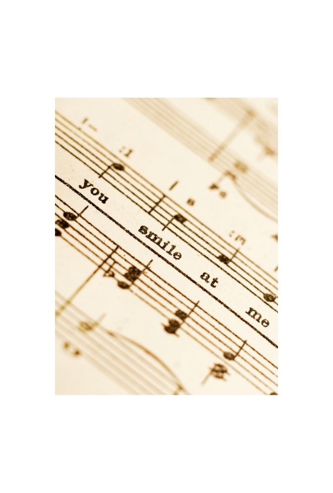Melody of Affection: Vintage Sheet Music Canvas Art