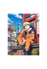 Naruto's Tokyo View: Anime Canvas Art