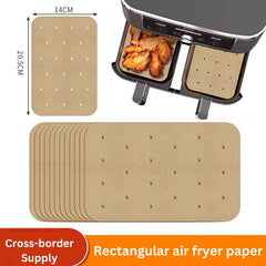 Rectangular air fryer paper Non-stick steamer paper Baking paper 14*20.5cm silicone paper parchment paper