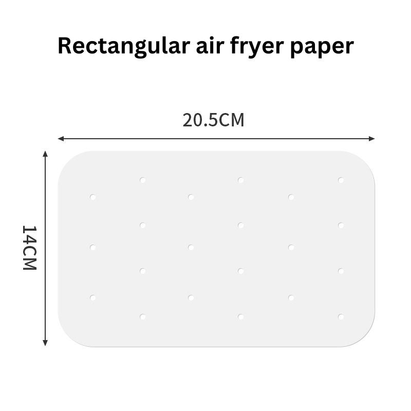 Rectangular air fryer paper Non-stick steamer paper Baking paper 14*20.5cm silicone paper parchment paper