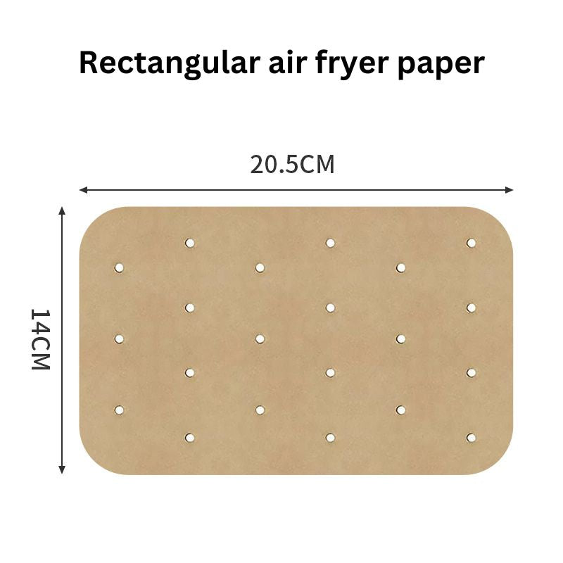 Rectangular air fryer paper Non-stick steamer paper Baking paper 14*20.5cm silicone paper parchment paper