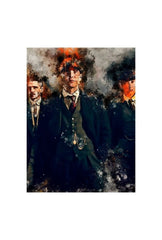 Shelby Gang Watercolor Canvas Art - Bring the Grit of Peaky Blinders to Your Walls