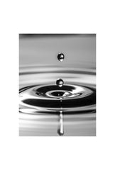 Silver Cascade: Water Drop Canvas Art