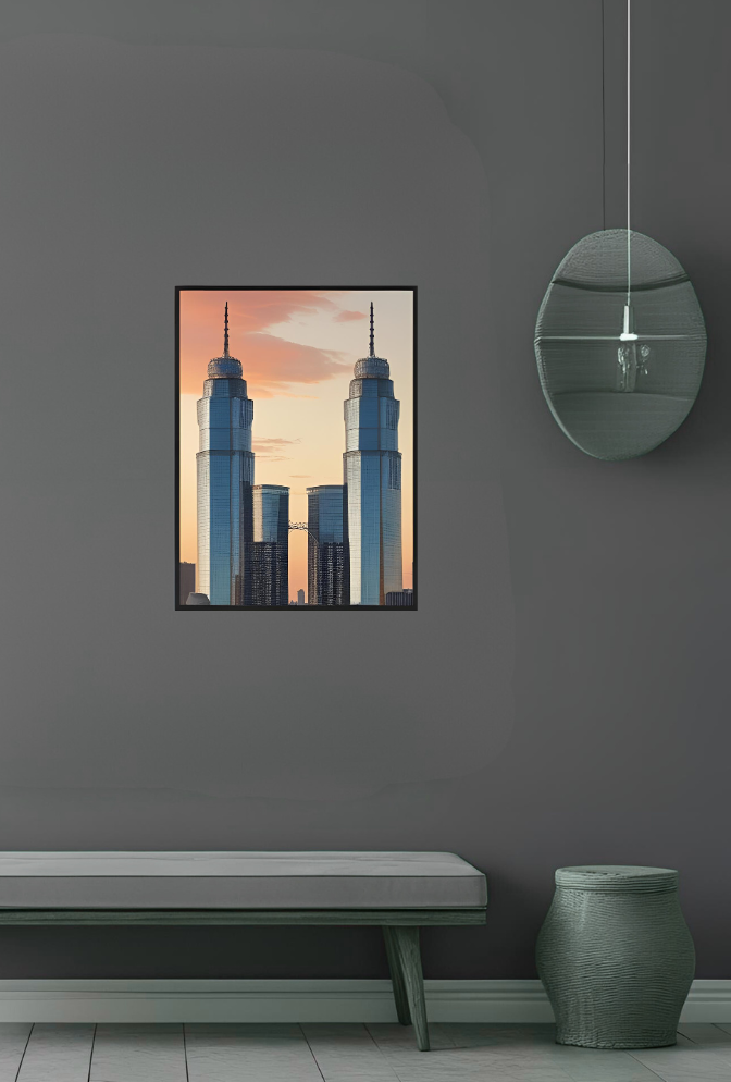 Twin Towers Canvas Wall Art: Capturing Iconic Grandeur - Ganfaner