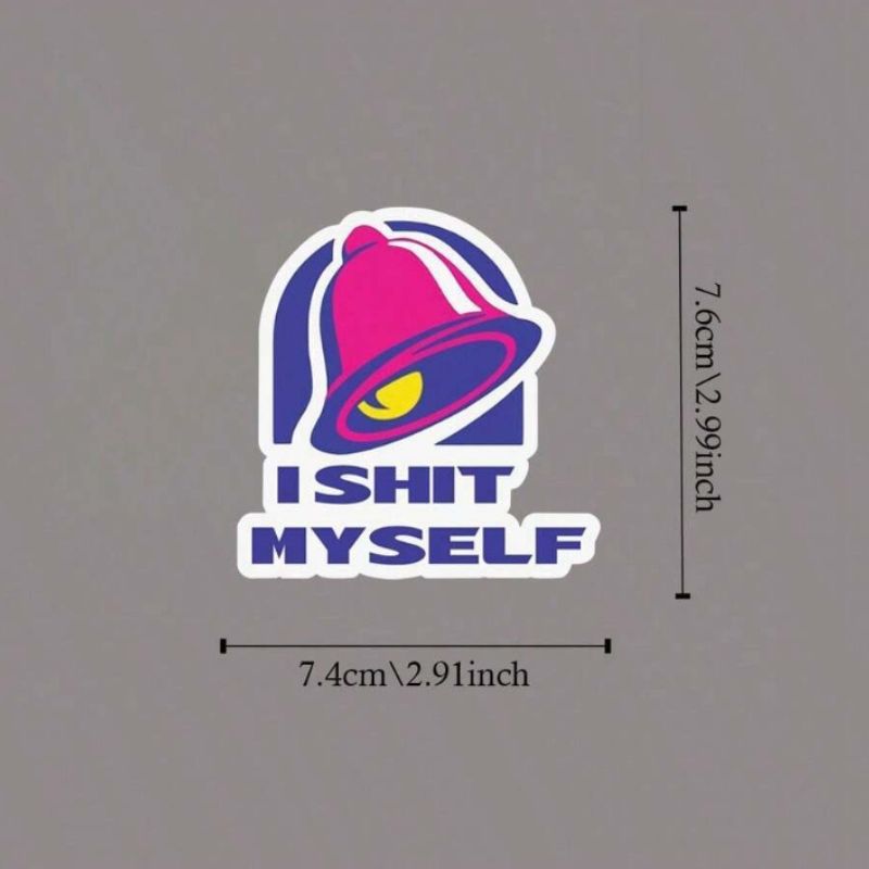 1pc I * Myself Sticker Laptop Sticker Funny Ceative Decorative Sticker Back to School Vinyl Waterproof Durable And Weatherproof For Laptops, Notebooks Water Bottles