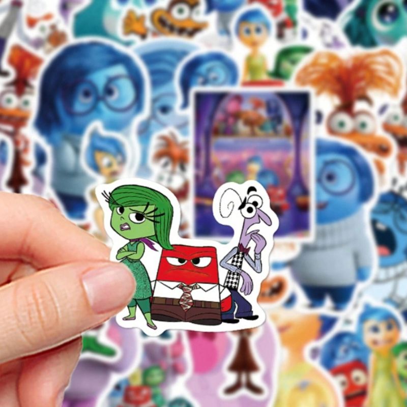 50pcs Inside Out Themed Waterproof Stickers For Phone Cases Laptops Water Bottles Refrigerators Waterproof Stickers