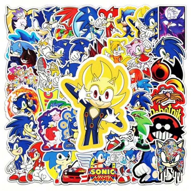 50PCS SONIC THE HEDGEHOG  Sticker Christmas Decoration Action Figure Cartoon Graffit perfect for Action Figure Cartoon Graffit