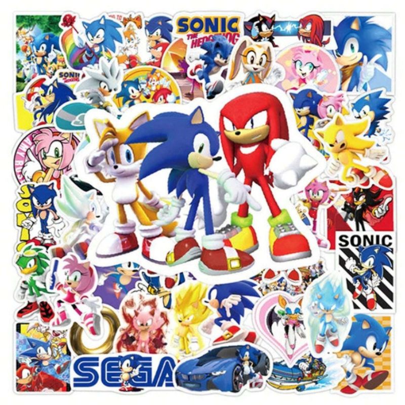 50PCS SONIC THE HEDGEHOG  Sticker Christmas Decoration Action Figure Cartoon Graffit perfect for Action Figure Cartoon Graffit