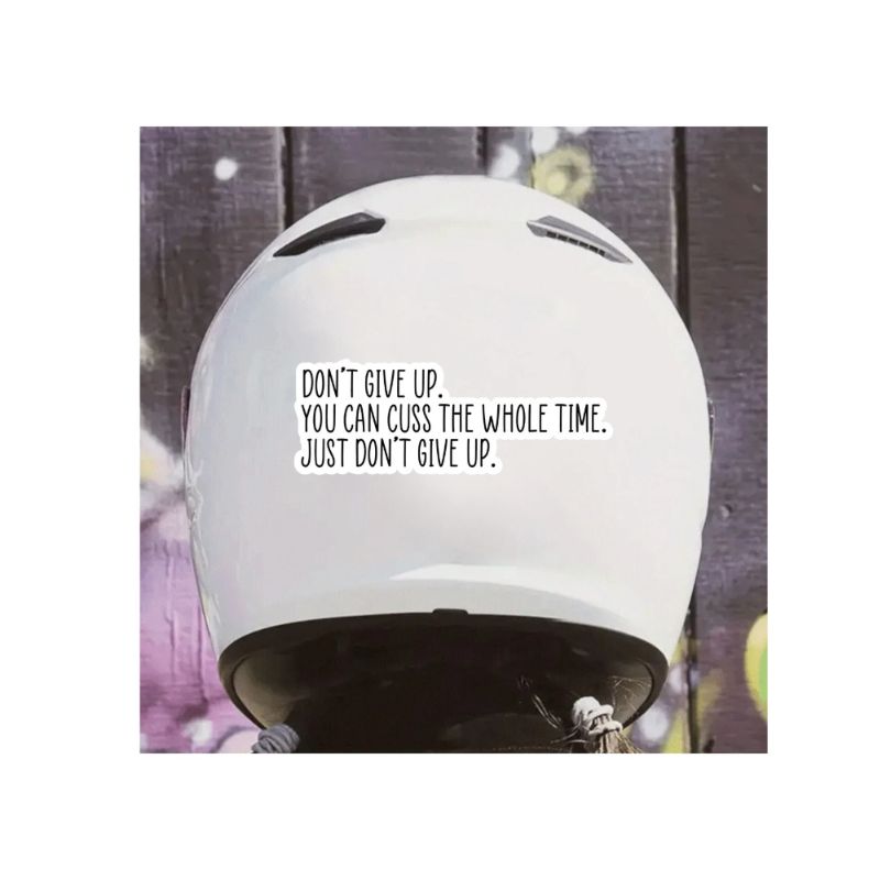1pc Don't Give Up Sticker Water Resistant Vinyl Sticker Motivational  Funny Quote Laptop Cellphone Journal Refrigerator