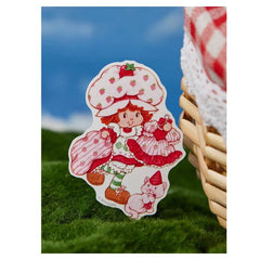 Cute Cartoon Character And Strawberry Pattern Valentine's Day Sticker Pack Vinyl Sticker Waterproof for  Water Bottles Refrigerator Cellphone
