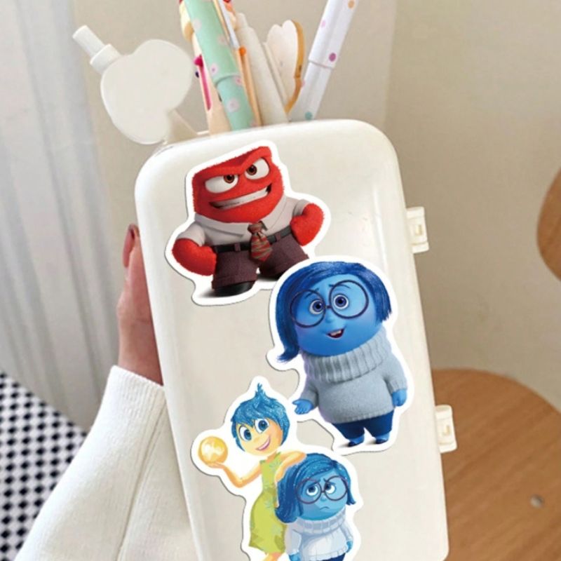 50pcs Inside Out Themed Waterproof Stickers For Phone Cases Laptops Water Bottles Refrigerators Waterproof Stickers