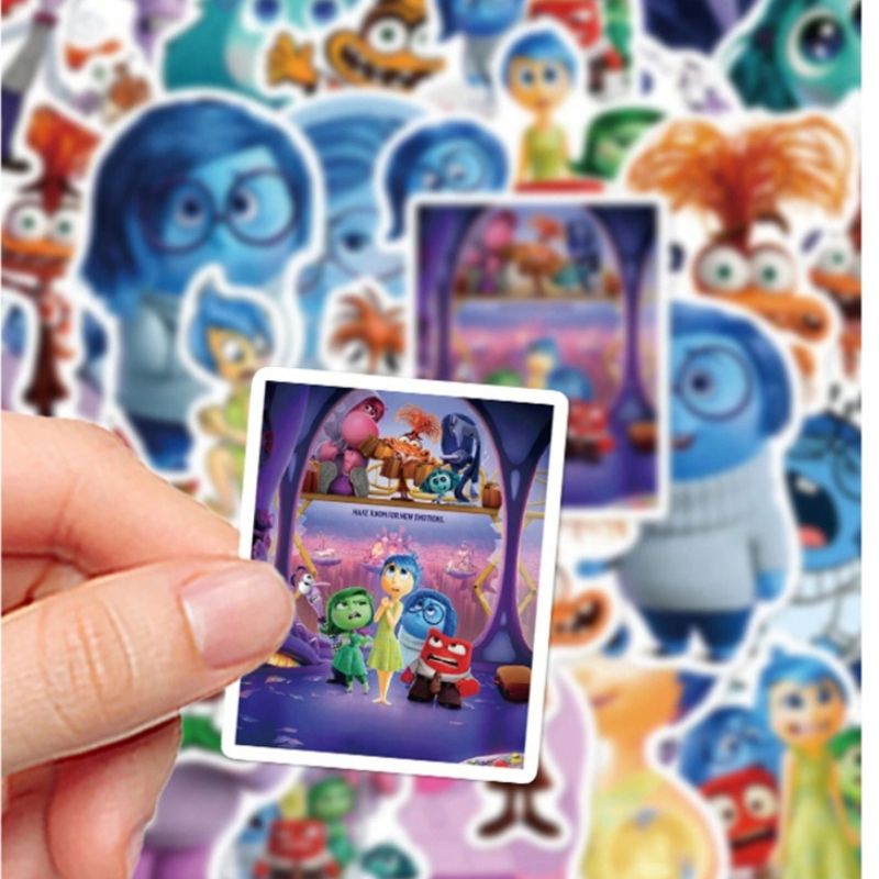 50pcs Inside Out Themed Waterproof Stickers For Phone Cases Laptops Water Bottles Refrigerators Waterproof Stickers