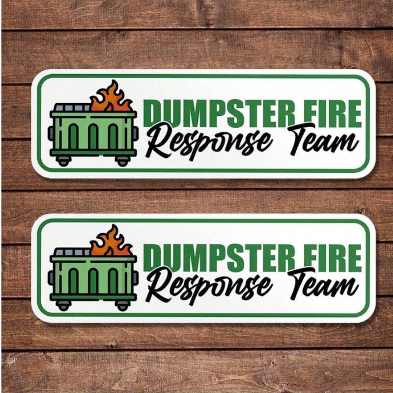 1/2/5PC Dumpster Fire Response Team Funny Creative Decorative Sticker Vinyl Decal For Planners Journals Laptops Cellphone Refrigerators