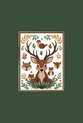 Ganfaner Woodland Animal Canvas Wall Art: Forest Magic for Your Walls