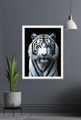 Ganfaner White Tiger Canvas Wall Art: Wild Beauty Unframed