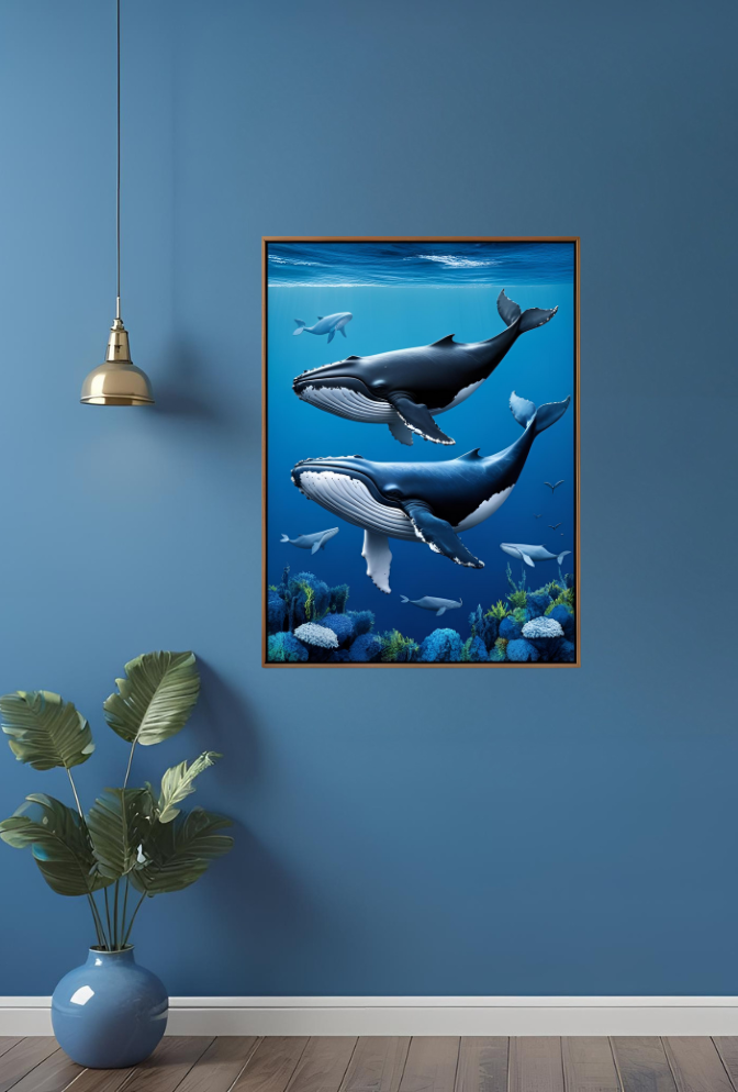 Ganfaner Whale Canvas Wall Art: Bring the Sea’s Grace Home