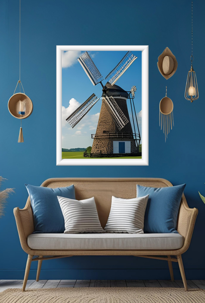 Ganfaner Windmill Canvas Wall Art: Whimsy Meets Wanderlust