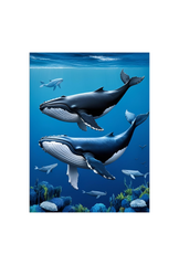 Ganfaner Whale Canvas Wall Art: Bring the Sea’s Grace Home