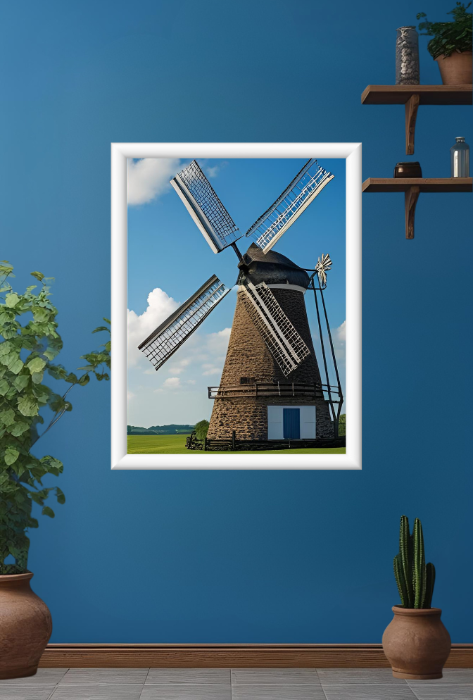 Ganfaner Windmill Canvas Wall Art: Whimsy Meets Wanderlust