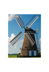 Ganfaner Windmill Canvas Wall Art: Whimsy Meets Wanderlust