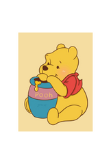 Ganfaner Winnie the Pooh Canvas Wall Art: Huggable Charm in Every Brushstroke