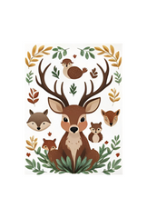 Ganfaner Woodland Animal Canvas Wall Art: Forest Magic for Your Walls