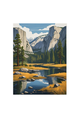 Ganfaner Yosemite National Park Canvas Wall Art | Mountain Landscape Print for Living Room Bedroom | Modern Minimalist Frameless Home Decor | High-Quality Fade-Resistant