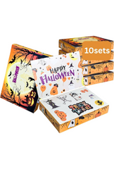 Ganfaner 10 Sets 8Grid 2025 Halloween Advent Calendar Boxes for Kids