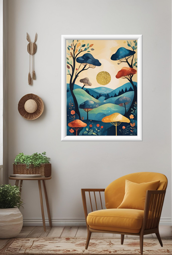 Ganfaner Whimsical Canvas Wall Art: Dreamy Decor Delight