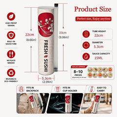 Ganfaner 24-Pack Sustainable Sushi Push Pop Tube | 53 * 230mm Food-Grade Contactless Packaging