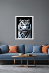Ganfaner White Tiger Canvas Wall Art: Wild Beauty Unframed